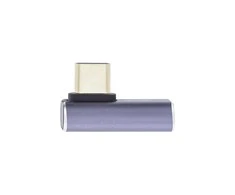 InLine USB ® USB4 adapteris, C tipo USB kištukinis/moteris vertikalus dešinės/kairės kampo, aliuminis, pilkas