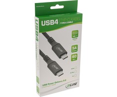 USB kabelis InLine USB-C - USB-C 0,5 m Juodas (35906A)