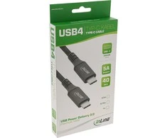 USB kabelis InLine USB-C - USB-C 0,5 m Juodas (35906A)