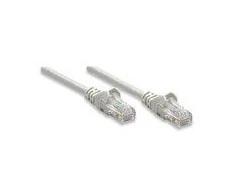 Intracom INTELLINET tinklo kabelis Cat5e U/UTP 15m 50ft. Pilki RJ-45 Vyriški / RJ-45 Vyriški Paauksuoti kontaktai.