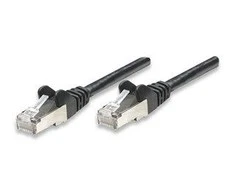 Intracom INTELLINET tinklo kabelis Cat6 U/UTP 1.0m 1.5ft. Juodas RJ-45 Vyriški / RJ-45 Vyriški Paauksuoti kontaktai Polibagė