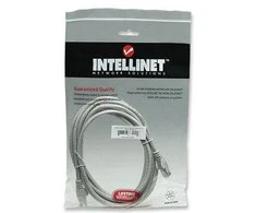 Intracom INTELLINET tinklo kabelis Cat6 U/UTP 1,0 m pilkas 1,5 pėdos. RJ-45 Vyriški / RJ-45 Vyriški Paauksuoti kontaktai Polibag