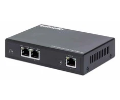 Intracom INTELLINET 2-port Gigabit Ultra PoE plėstuvas Prideda iki 100m 328ft prie PoE diapazono PoE maitinimo biudžeto 60W 2x PSE prievadai IEEE 802.3bt/at/af