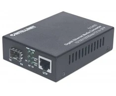 Intellinet 510493 tinklo medijos keitiklis 1000 Mbit/ai Juoda