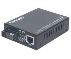 Intellinet 545068 tinklo medijos keitiklis 1000 Mbit/ai Vienas režimas Juoda