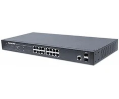 Šakotuvas Intellinet 561198 Gigabito komutatorius 16x RJ45 PoE+, 2x SFP lizdas