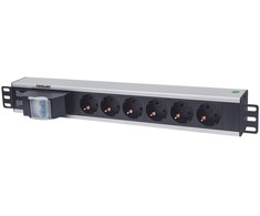 Intellinet 711432 Maitinimo juosta 19" 1,5U, 6x Schuko, su jungiklis, kabelis 1,6m