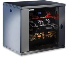 Intellinet 19" Wallmount Cabinet - 12U - 635 (h) x 600 (w) x 600 (d) mm - Max 60kg - Assembled - Juodas - 12U - Wall mounted rack - 60 kg - Juodas - SPCC - Closed