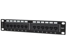 Intellinet tinklo sprendimai INTELLINET 10" Patchpanel 1HE 12-Port Cat6 UTP Juodas