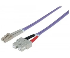 Intellinet Network Solutions LC / SC Fiberoptic patchcord OM4 50 / 125um Duplex Multimode, 1m, violetinė (751049)