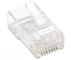 Intracom INTELLINET 100-Pack Cat5e RJ45 Kištukai UTP 2 šakų suvytam laidui 15 Mi auksiniu dengti kontaktai Tinka apvaliam kabeliui