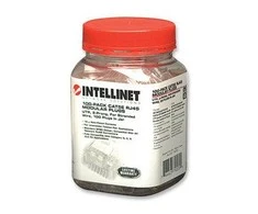 Intracom INTELLINET 100-Pack Cat5e RJ45 Kištukai UTP 2 šakų suvytam laidui 15 Mi auksiniu dengti kontaktai Tinka apvaliam kabeliui