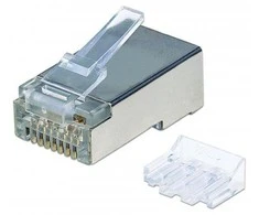 Intracom INTELLINET Cat6a RJ45 Moduliniai kištukai STP 3 šakų tvirtai ir suvytinei vielai 70 kištukų skaidriame stiklainyje