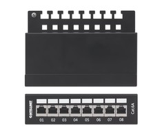 Intellinet Network Solutions INTELLINET 8-Port Cat6a Patchpanel FTP Desktop juoda
