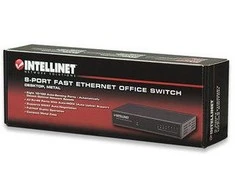 Šakotuvas „Intellinet 523318“ komutatorius 8x RJ45 10/100Mbps, metalinis, su jungtimi