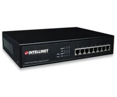 Šakotuvas Intellinet 8-Port PoE+ Desktop Gigabit Switch Gigabit Ethernet (10/100/1000) Juoda Maitinimas per Eternetą (PoE)
