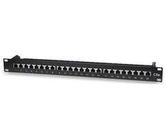 Intellinet 513487 Komutacinė panelė STP Cat5e 1U 24 prievadų RJ45, juoda