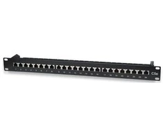 Intellinet 513487 Komutacinė panelė STP Cat5e 1U 24 prievadų RJ45, juoda
