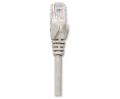 Intracom INTELLINET tinklo kabelis Cat5e U/UTP 7.5m 25ft. Pilki RJ-45 Vyriški / RJ-45 Vyriški Paauksuoti kontaktai.
