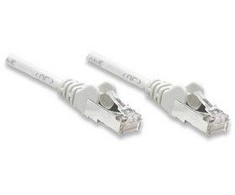 Intracom INTELLINET tinklo kabelis Cat6 U/UTP 5.0m Baltas 14ft. RJ-45 Vyriški / RJ-45 Vyriški Paauksuoti kontaktai Polimaišas
