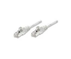 Intracom INTELLINET tinklo kabelis Cat6 U/UTP 5.0m Baltas 14ft. RJ-45 Vyriški / RJ-45 Vyriški Paauksuoti kontaktai Polimaišas