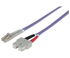 Intellinet Network Solutions LC / SC Fiberoptic patchcord OM4 50 / 125um Duplex Multimode, 1m, violetinė (751049)