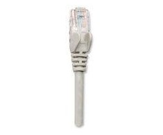 Intracom INTELLINET tinklo kabelis Cat5e U/UTP 5.0m 14ft. Pilki RJ-45 Vyriški / RJ-45 Vyriški Paauksuoti kontaktai.