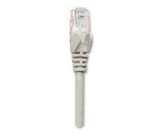 Intracom INTELLINET tinklo kabelis Cat5e U/UTP 5.0m 14ft. Pilki RJ-45 Vyriški / RJ-45 Vyriški Paauksuoti kontaktai.