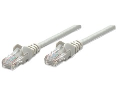 Intracom INTELLINET tinklo kabelis Cat5e U/UTP 7.5m 25ft. Pilki RJ-45 Vyriški / RJ-45 Vyriški Paauksuoti kontaktai.