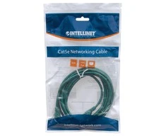 Intracom INTELLINET tinklo kabelis Cat6 U/UTP 1.5m Žalias 5ft. RJ-45 Vyriški / RJ-45 Vyriški Paauksuoti kontaktai Polibag