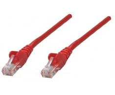INTELLINET Premium tinklo kabelis, Cat6, SFTP 100 % varis, RJ45 kištukas / RJ45 kištukas, 0,25 m (1 pėda), Raudona, 739801