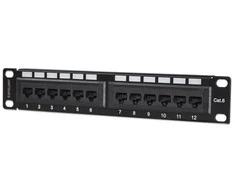 Intellinet tinklo sprendimai INTELLINET 10" Patchpanel 1HE 12-Port Cat6 UTP Juodas