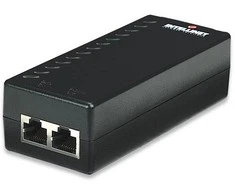 „Intellinet Power over Ethernet“ (PoE) purkštukas, 1 prievadas, 48 V DC, suderinamas su IEEE 802.3af (Euro 2 kontaktų kištukas)