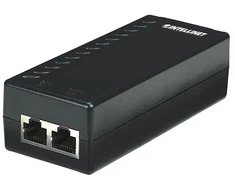 „Intellinet Power over Ethernet“ (PoE) purkštukas, 1 prievadas, 48 V DC, suderinamas su IEEE 802.3af (Euro 2 kontaktų kištukas)