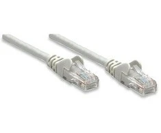 Intracom INTELLINET tinklo kabelis Cat6 U/UTP 20m 70ft. Pilki RJ-45 Vyriški / RJ-45 Vyriški Paauksuoti kontaktai Polimaišas
