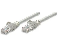Intracom INTELLINET tinklo kabelis Cat6 U/UTP 20m 70ft. Pilki RJ-45 Vyriški / RJ-45 Vyriški Paauksuoti kontaktai Polimaišas