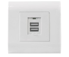 Intellinet 772211 šakutės lizdas USB A Balta