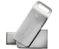Intenso cMOBILE LINE 32GB, USB-Stick - sidabrinis, USB-A 3.2 Gen 1, USB-C 3.2 Gen 1