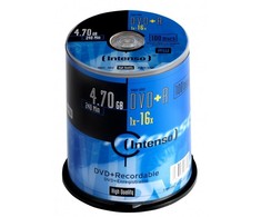 Intenso DVD + R 4.7 GB 16x 100 vienetų (4111156)