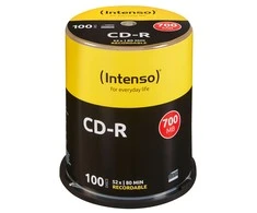 INTENSO 1001126 CD-R Intenso [ torto dėžutė 100 | 700 MB | 52x ]
