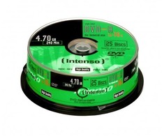 1x25 Intenso DVD-R 4,7GB 16x Speed, Cakebox