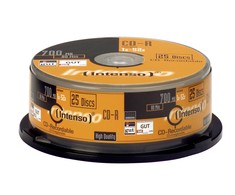1x25 Intenso CD-R 80 / 700 MB 52x greitis, "Cakebox" velenas