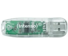 STICK 32GB USB 2.0 Intenso Rainbow Line Transparent