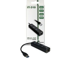 Inter tech HUB USB Argus Argus 1x RJ-45 + 3x USB-A 3.0 (88885439)