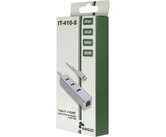 Inter tech HUB USB Argus Argus 1x RJ-45 + 3x USB-A 3.0 (88885472)