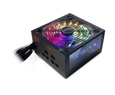 Maitinimo šaltinis INTER-TECH Argus RGB 750 W CM, 80PLUS Gold, 140 mm ventiliatorius su 21 itin ryškiu šviesos diodu, perjungiamas apšvietimas, akrilo stiklo šoninis skydelis, aktyvus PFC, 4xPCI-e, OPP/OVP/SCP apsauga, pusiau modulinis kabelių valdymas (rev. . 2)