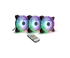 Inter Tech Ventiliatorius Argus RS- 07 RGB 3- pack + Hub (88885537)