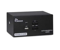 Inter-Tech KVM jungiklis AS-22HA HDMI, 2 prievadų, metalinis