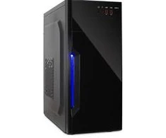 Chassis INTER-TECH B-42 Juodas Midi Tower, ATX, 2xUSB2.0, Mėlyna LED strip, PSU optional