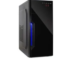 Chassis INTER-TECH B-42 Juodas Midi Tower, ATX, 2xUSB2.0, Mėlyna LED strip, PSU optional